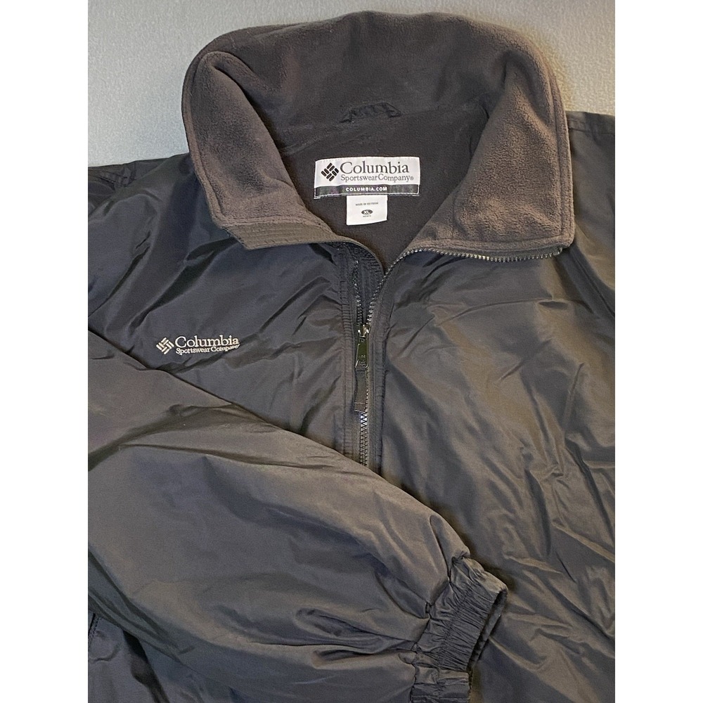 Columbia Sportswear Men's Fleece Lined Insulated Jacket Size XL Full Zip Black